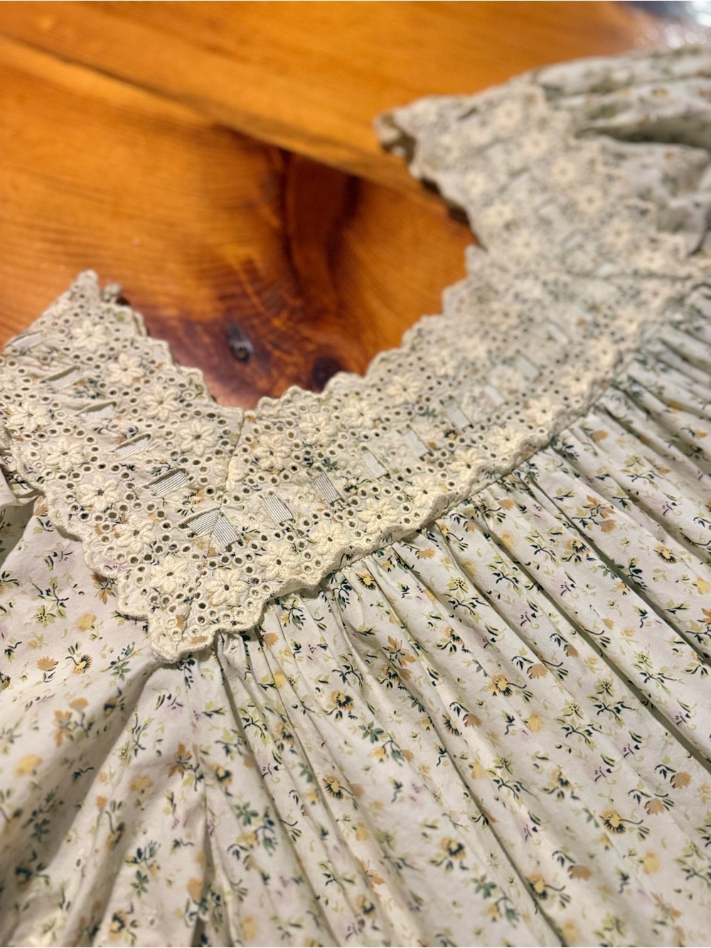 Doen Cream Mini Dress with Yellow Floral Print - Picture 3 of 5